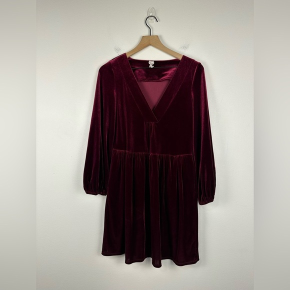 Anthropologie Amadi Greta Velvet Tunic Pockets Mini Dress Sz S - Picture 3 of 7